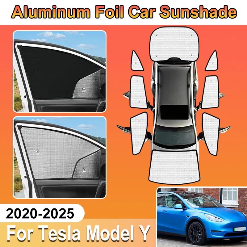 For Tesla Model Y Accessories 2022 2023 2020-2025 Car Sun Shades Window Covers Aluminium Foil Heat Shield Baffle Auto Accesorios
For Tesla Model Y Accessories 2022 2023 2020-2025 Car Sun Shades Window Covers Aluminium Foil Heat Shield Baffle Auto Accesorios