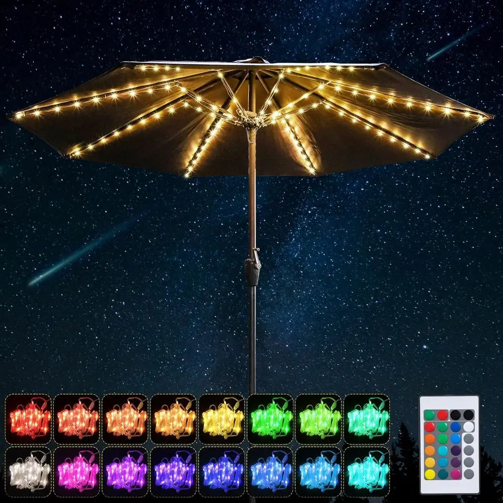 LED Patio Umbrella Lights, 104 Lights, USB Battery Powered, Waterproof, Remote Control Outdoor Umbrella Lights for Patios, Tents
LED Patio Umbrella Lights, 104 Lights, USB Battery Powered, Waterproof, Remote Control Outdoor Umbrella Lights for Patios, Tents