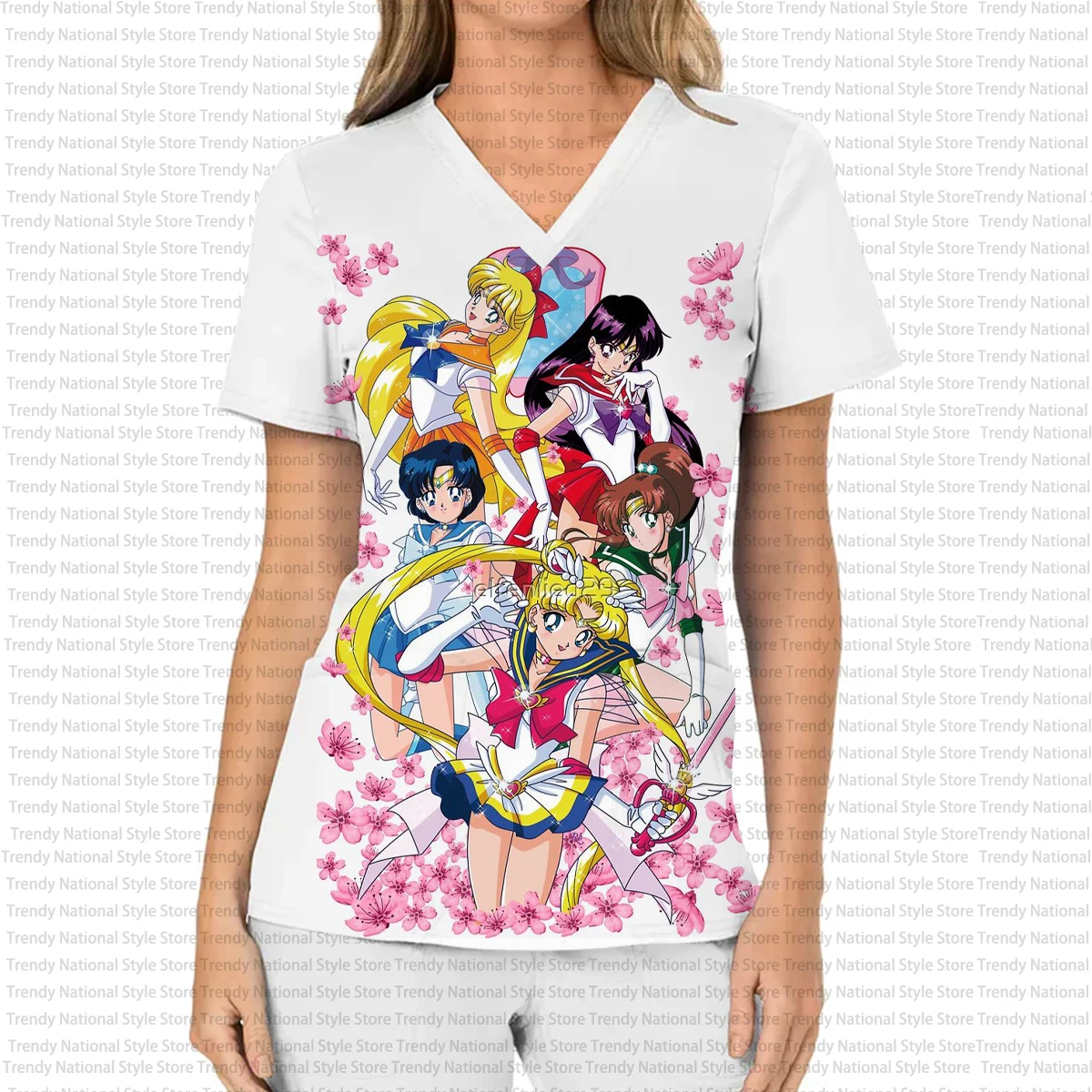 Women's Work Uniform Animal Print Sailor Moon Short-Sleeve V-Neck Top, Women's Shirt, Nurse Work Uniform, Medical Uniform
Women's Work Uniform Animal Print Sailor Moon Short-Sleeve V-Neck Top, Women's Shirt, Nurse Work Uniform, Medical Uniform
