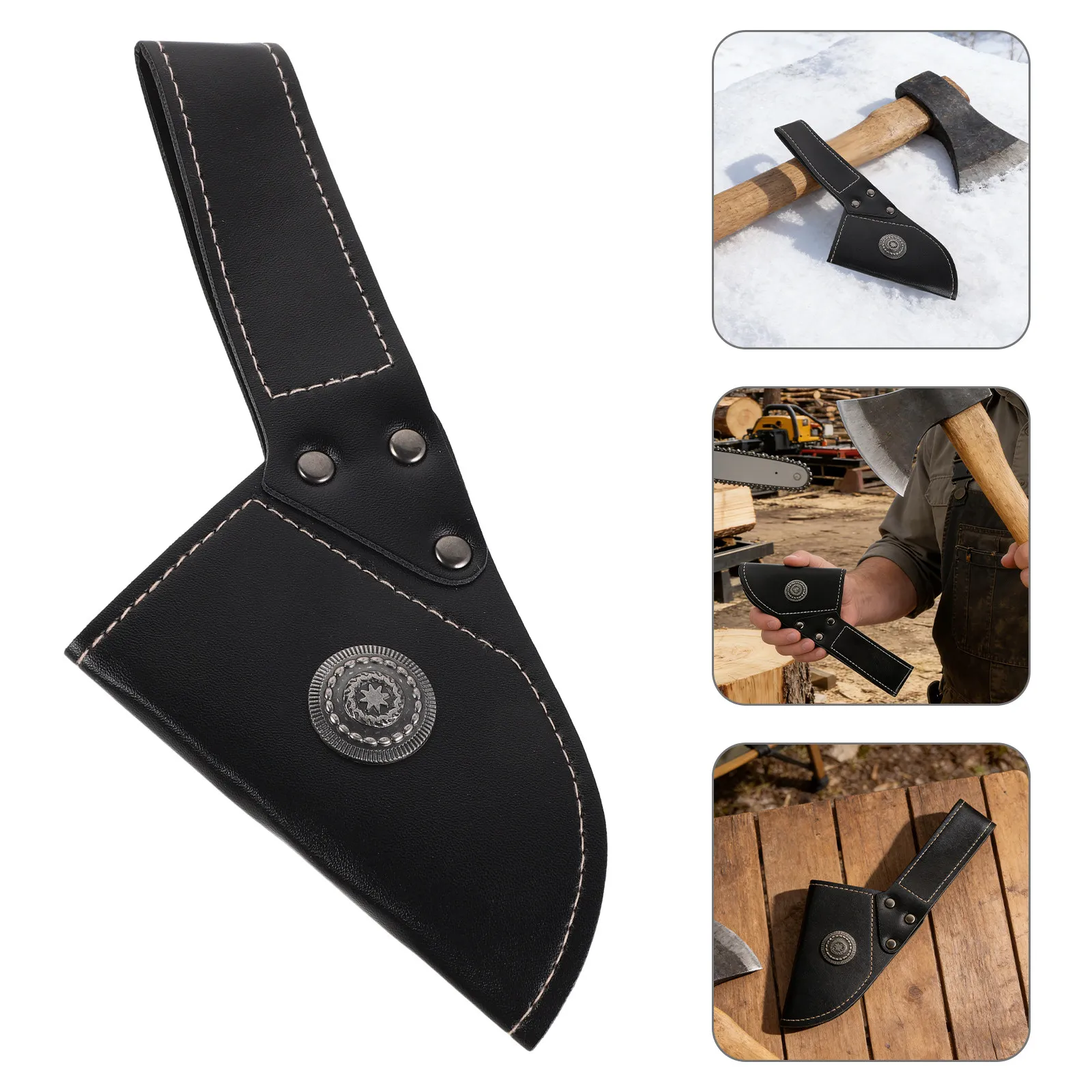 Camping Axe Blade Guard PU Sheath Snap Closure Outdoor Hatchet Edge Protector Safety Cover Chopping Bushcraft Forestry
Camping Axe Blade Guard PU Sheath Snap Closure Outdoor Hatchet Edge Protector Safety Cover Chopping Bushcraft Forestry