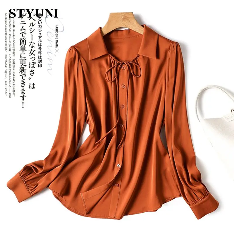 Orange Casual Turn-Down Collar Single Breasted Long Sleeve Women's Blouse Shirt Korean Fashion Female Clothing Tops Autumn 2023
Orange Casual Turn-Down Collar Single Breasted Long Sleeve Women's Blouse Shirt Korean Fashion Female Clothing Tops Autumn 2023