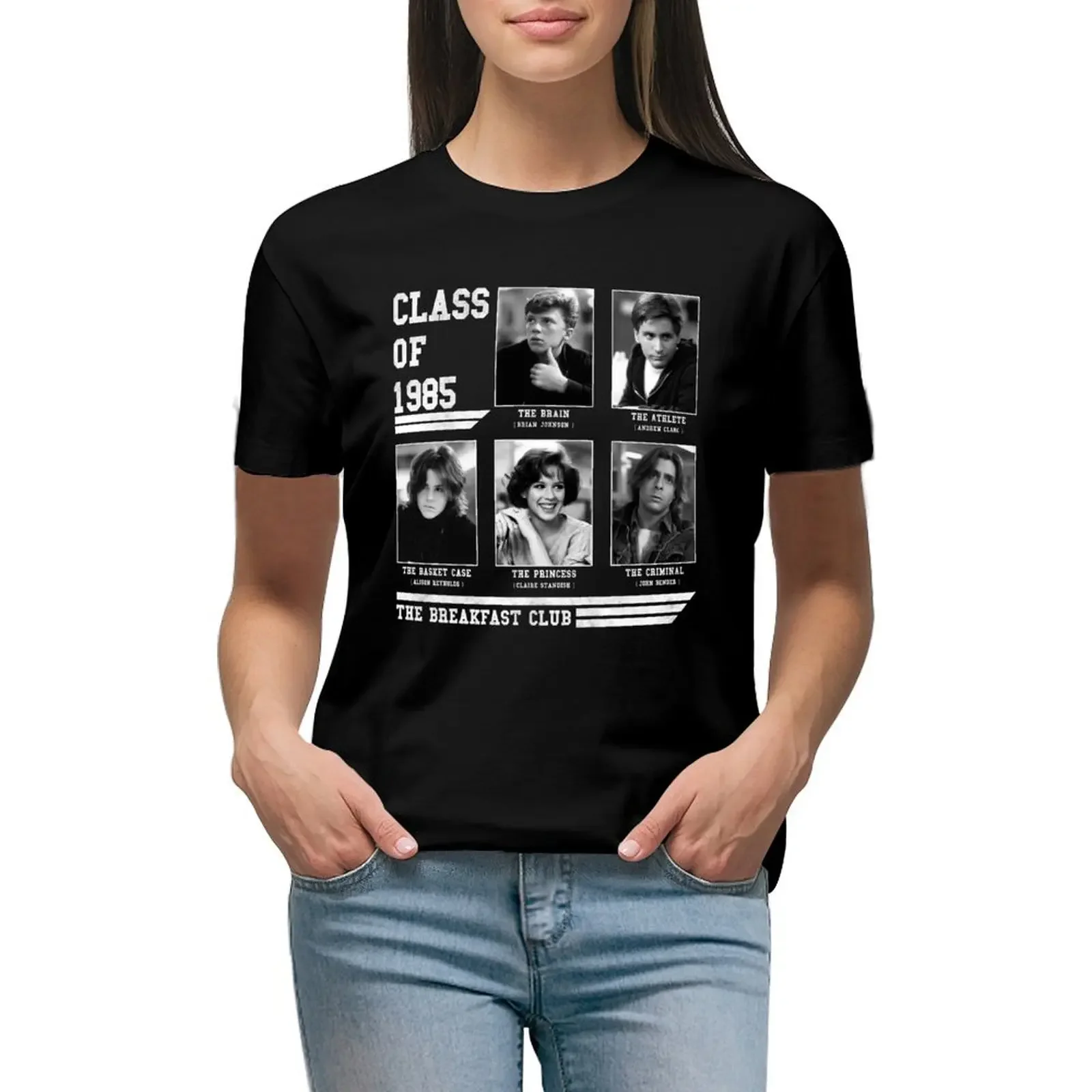 The Breakfast Club - class of 1985 T-Shirt summer top anime animal print shirt for girls black t-shirts for Women
The Breakfast Club - class of 1985 T-Shirt summer top anime animal print shirt for girls black t-shirts for Women