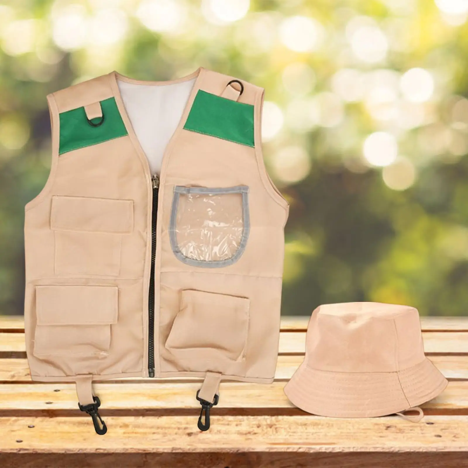 Kids Costume Vest Hat with Pockets, Party Favors ,Dress up Cargo Vest and Hat Set, for Camping fishing Exploration
Kids Costume Vest Hat with Pockets, Party Favors ,Dress up Cargo Vest and Hat Set, for Camping fishing Exploration