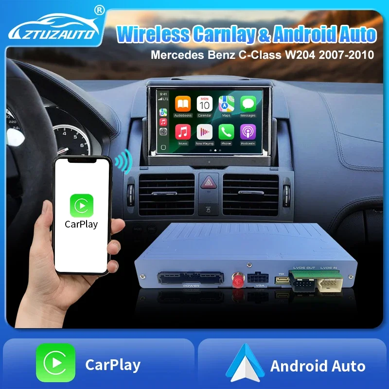 Беспроводной адаптер CarPlay Android Auto для Mercedes Benz C-класса W204 2007-2010, обновление радиоустройства, поддержка передних/задних камер
Беспроводной адаптер CarPlay Android Auto для Mercedes Benz C-класса W204 2007-2010, обновление радиоустройства, поддержка передних/задних камер