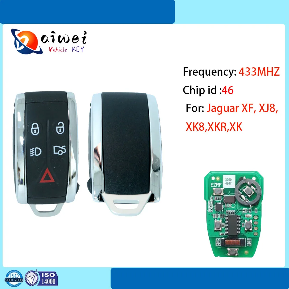 Оригинальный дистанционный ключ от автомобиля, 5 кнопок для Jaguar XF XFR XK XKR XJ8 XK8 2007 + 315/433 МГц FSK ID46 KR55WK49244, вход без ключа
Оригинальный дистанционный ключ от автомобиля, 5 кнопок для Jaguar XF XFR XK XKR XJ8 XK8 2007 + 315/433 МГц FSK ID46 KR55WK49244, вход без ключа
