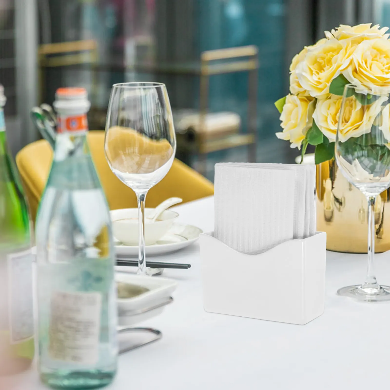 Ceramic Napkin Holder Elegant Chic Design Desktop Decoration Napkin Tray for Living Room Restaurant Banquet Party Housewarming
Ceramic Napkin Holder Elegant Chic Design Desktop Decoration Napkin Tray for Living Room Restaurant Banquet Party Housewarming