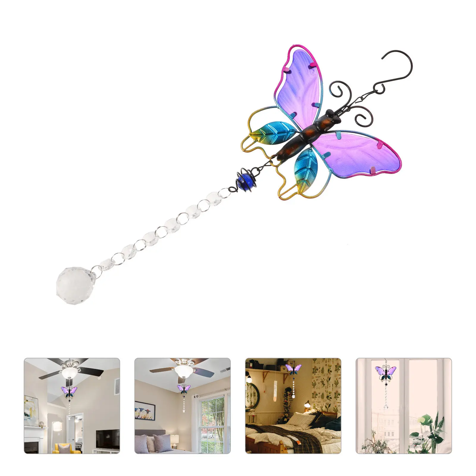 Crystal Colorful Ceiling Fan Light Pull Chain Charm Hanging Ornament Home Decor Sun Catcher Window Rainbow Maker Garden Pendant
Crystal Colorful Ceiling Fan Light Pull Chain Charm Hanging Ornament Home Decor Sun Catcher Window Rainbow Maker Garden Pendant