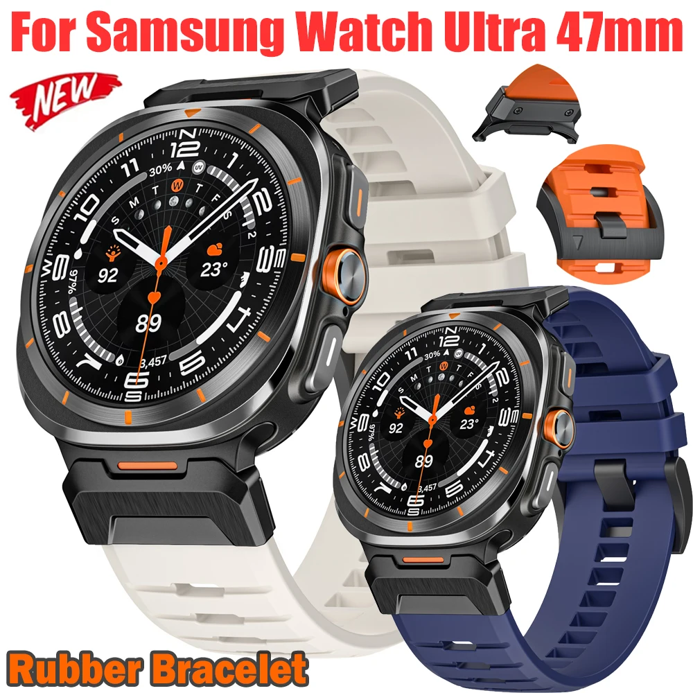 Rubber Bracelet For Galaxy Watch Ultra 47mm Sport Wristband For Samsung Galaxy Watch Ultra LTE 47mm Watchband Accessories
Rubber Bracelet For Galaxy Watch Ultra 47mm Sport Wristband For Samsung Galaxy Watch Ultra LTE 47mm Watchband Accessories