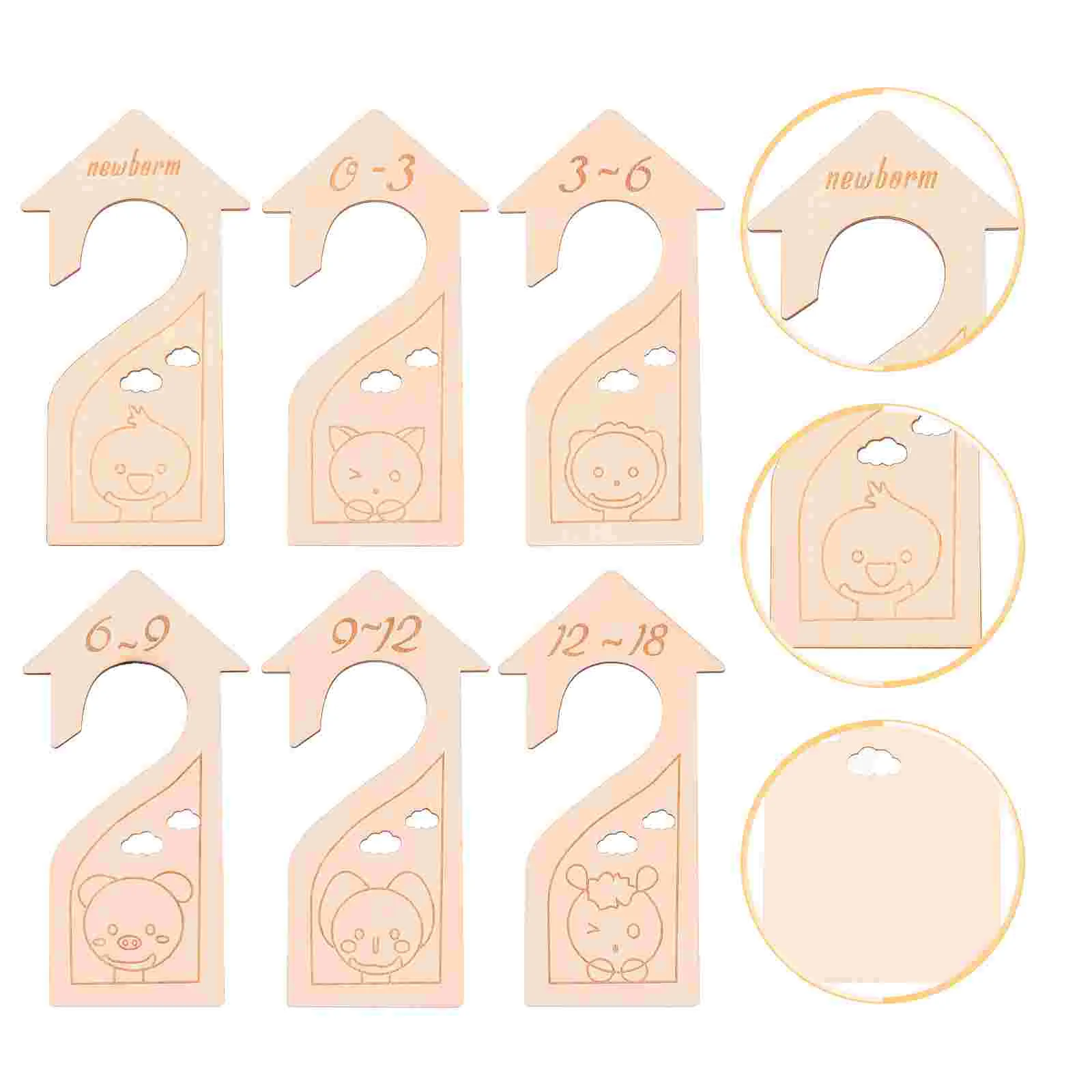 6 Pcs Wardrobe Size Divider Newborn Coat Hangers Accessories Wooden Baby Stuff Organizer
6 Pcs Wardrobe Size Divider Newborn Coat Hangers Accessories Wooden Baby Stuff Organizer