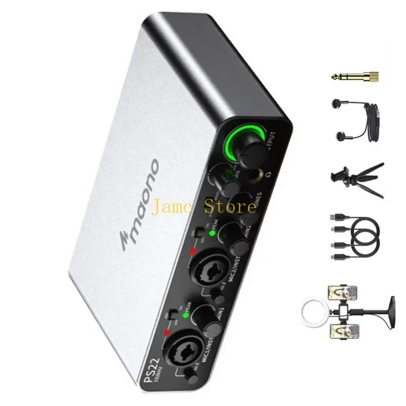 LX0B Plugs and Play 24bit/192kHz USB Sound Card Adjustable Volumes Gains and Headphone Monitoring for Sound
LX0B Plugs and Play 24bit/192kHz USB Sound Card Adjustable Volumes Gains and Headphone Monitoring for Sound