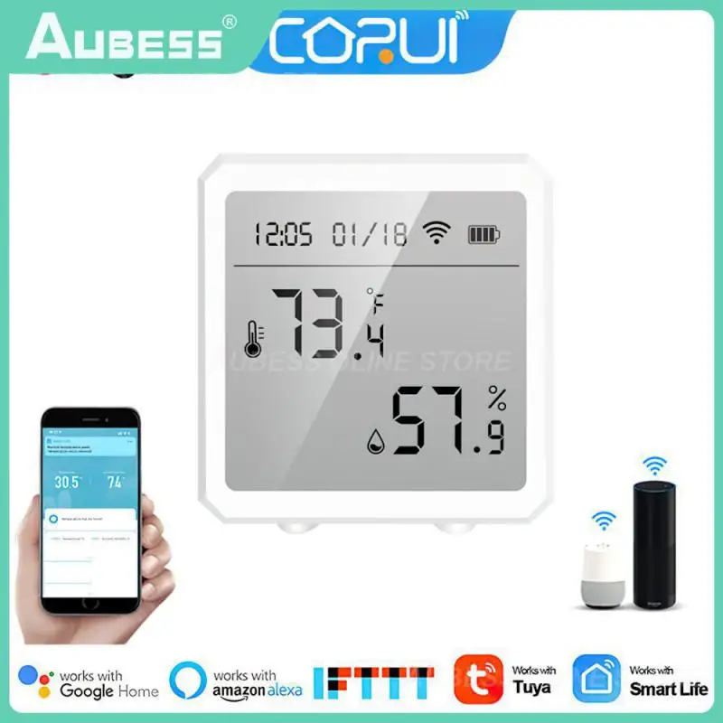 Temperature And Humidity Sensor Indoor Wireless Intelligent Voice Support Alexa Home Lcd Display Tuya Digital
Temperature And Humidity Sensor Indoor Wireless Intelligent Voice Support Alexa Home Lcd Display Tuya Digital