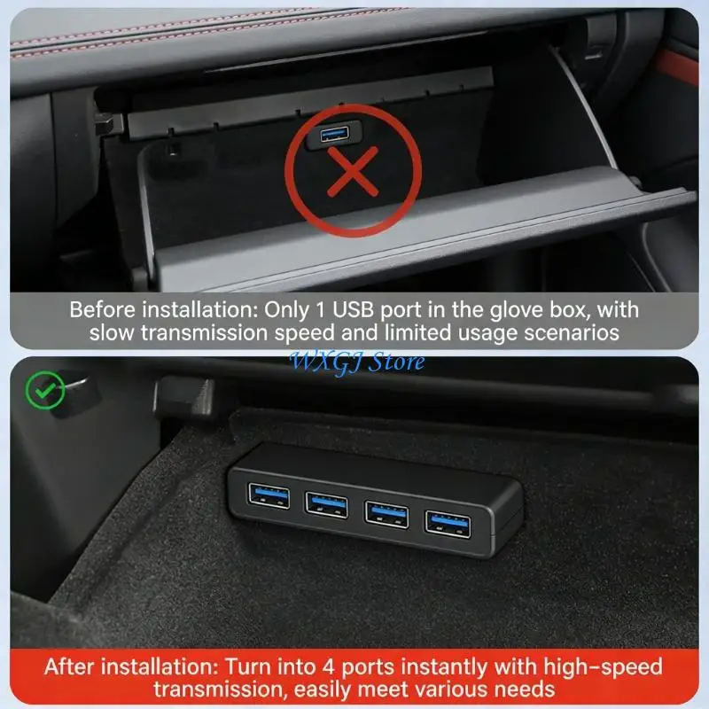 37JE Glove Box Extension Dock Central Control Splitter USB Shunt Hub Flocking Adapter Car Accessory For Enhanced Connectivity
37JE Glove Box Extension Dock Central Control Splitter USB Shunt Hub Flocking Adapter Car Accessory For Enhanced Connectivity