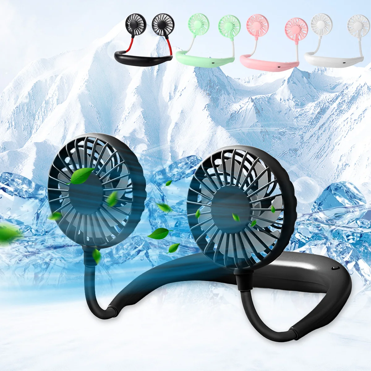 USB Rechargeable Mini Sports 3-Speed Adjustable Neck Dual Fan Home OfficeOutdoor Travel Portable Hanging Neck Fan
USB Rechargeable Mini Sports 3-Speed Adjustable Neck Dual Fan Home OfficeOutdoor Travel Portable Hanging Neck Fan