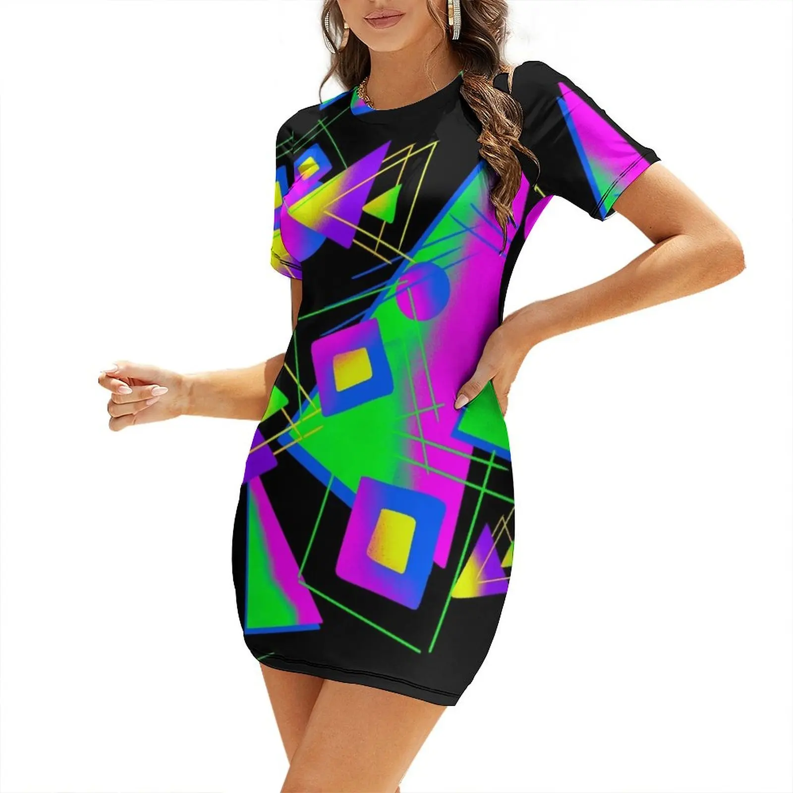 Abstract Neon Short-Sleeved Dress Woman clothing evening dresses ladies women dresses dress summer 2026 women
Abstract Neon Short-Sleeved Dress Woman clothing evening dresses ladies women dresses dress summer 2026 women