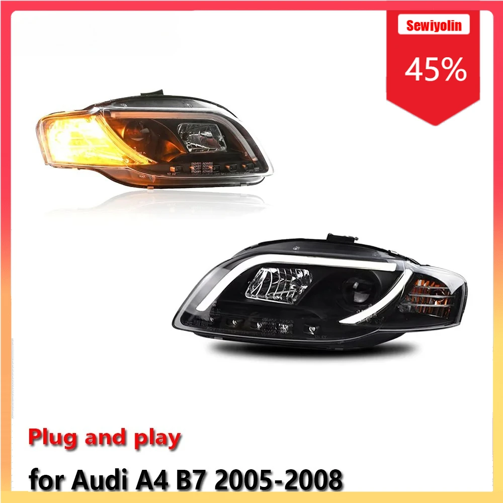 Car Lamps Headlight Assemblies For Audi A4 B7 2005-2008 Fog DRL Brake Turn Signal Lamp Plug and Play 
Car Lamps Headlight Assemblies For Audi A4 B7 2005-2008 Fog DRL Brake Turn Signal Lamp Plug and Play