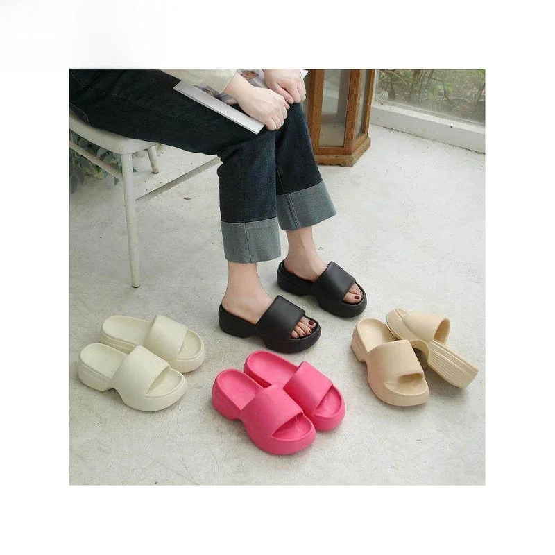 Ultra-Thick Heel Slippers Women's Summer Indoor Outdoor Anti-Slip EVA Heightening Home Fashion Super Soft Step Sensation Sandals
Ultra-Thick Heel Slippers Women's Summer Indoor Outdoor Anti-Slip EVA Heightening Home Fashion Super Soft Step Sensation Sandals