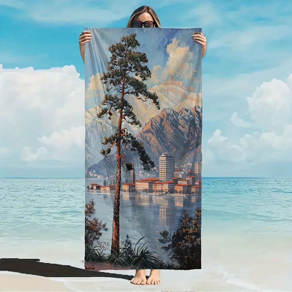 Landscape Beach Towel, Pine Tree & Mountain Lake Art, Realistic Scenery Print, Soft Microfiber, Perfect Gift for Nature Lovers
Landscape Beach Towel, Pine Tree & Mountain Lake Art, Realistic Scenery Print, Soft Microfiber, Perfect Gift for Nature Lovers