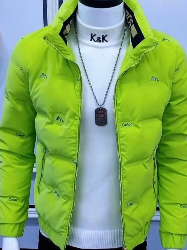 Winter New Men's down Cotton Jaet Wa-Free iny Stand Collar Printed ort Thiened Slimming Outerwear Trendy Top
Winter New Men's down Cotton Jaet Wa-Free iny Stand Collar Printed ort Thiened Slimming Outerwear Trendy Top