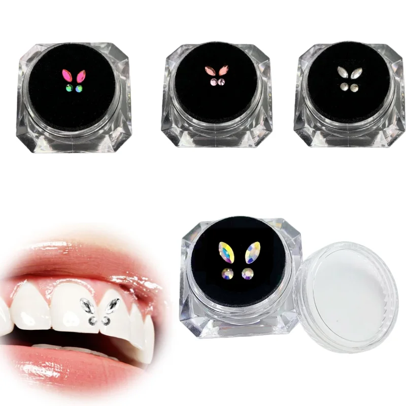 4pcs/box Dental Teeth Gems Butterfly-shaped Tooth Decoration DIY Fashionable Tooth Ornaments Holiday Party Tooth Decorations
4pcs/box Dental Teeth Gems Butterfly-shaped Tooth Decoration DIY Fashionable Tooth Ornaments Holiday Party Tooth Decorations