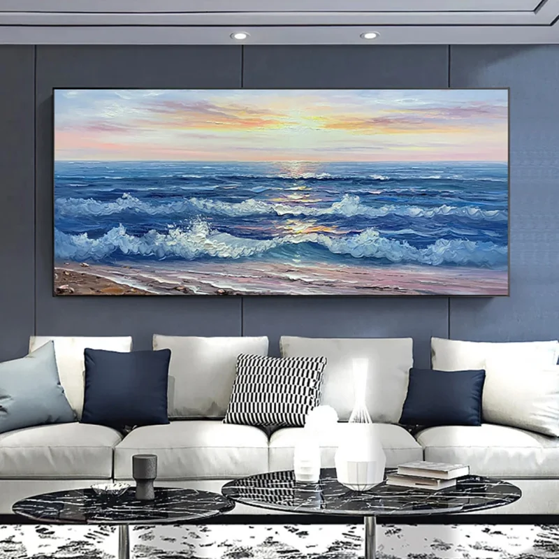 Hand-Painted Oil Painting Waves Sailing Boat Abstract Painting Pictures Home Decoration Drawing Living Room Wall Decor Frameless
Hand-Painted Oil Painting Waves Sailing Boat Abstract Painting Pictures Home Decoration Drawing Living Room Wall Decor Frameless