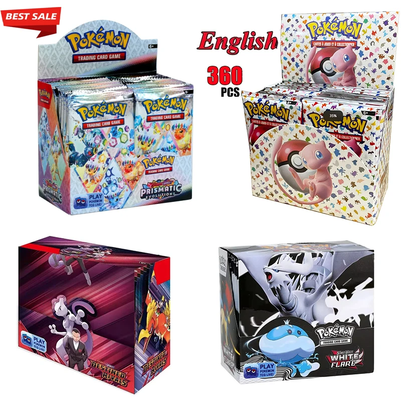 360 Pcs/Set Pokemon Card MEGA evolution 151 Prismatic Evolutions Phantasmal Black Bolt English Booster Battle Transaction Card
360 Pcs/Set Pokemon Card MEGA evolution 151 Prismatic Evolutions Phantasmal Black Bolt English Booster Battle Transaction Card