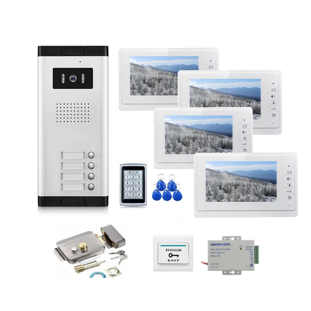 2 to12 Units Apartments Video Intercom System RFID Password Access Video Doorbell Door Phone for Home Building Monitor
2 to12 Units Apartments Video Intercom System RFID Password Access Video Doorbell Door Phone for Home Building Monitor