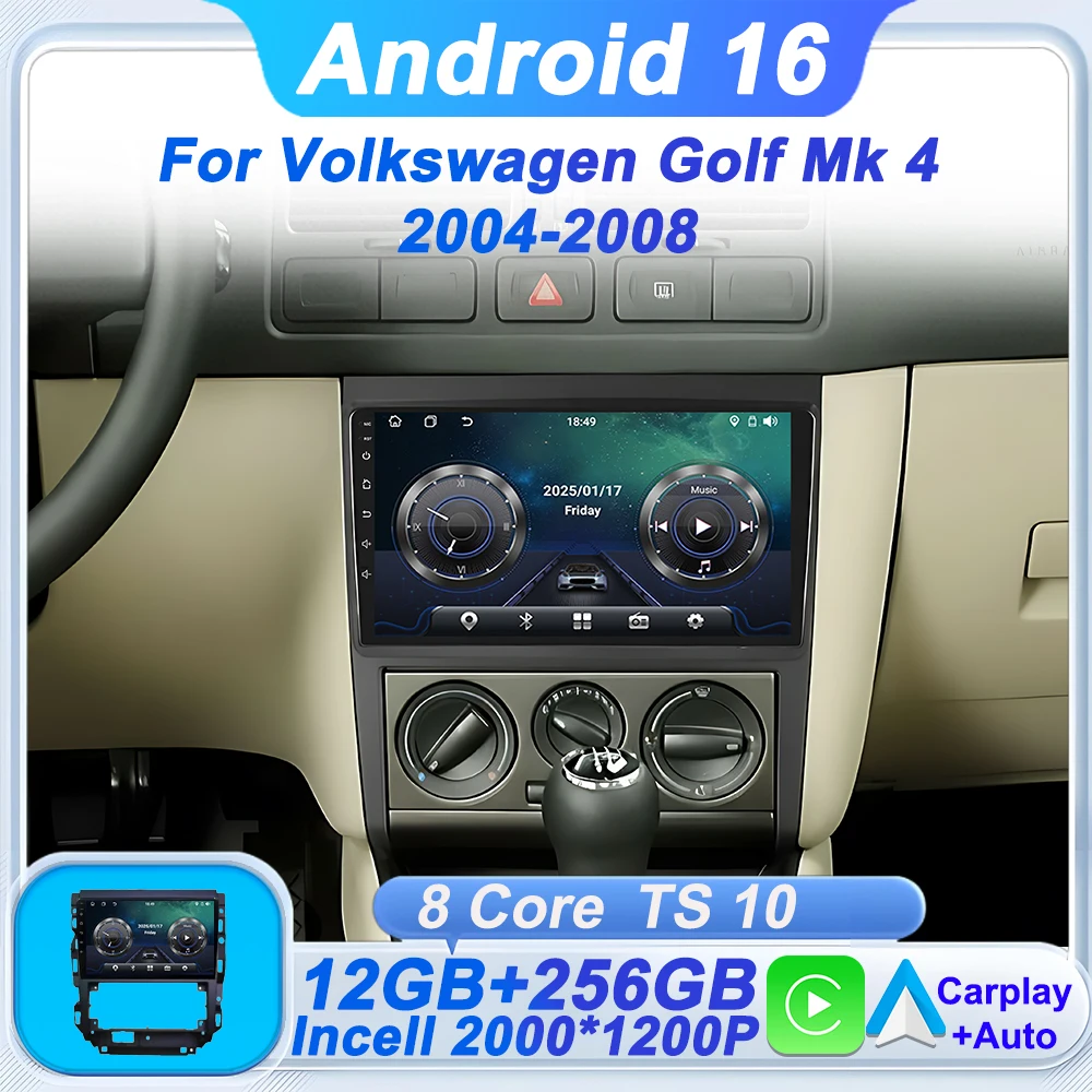 Автомагнитола Android 16 для Volkswagen Golf Mk 4 2004-2008 с CarPlay, видео, мультимедиа, GPS-навигацией, 4G, Wi-Fi, DSP, Bluetooth
Автомагнитола Android 16 для Volkswagen Golf Mk 4 2004-2008 с CarPlay, видео, мультимедиа, GPS-навигацией, 4G, Wi-Fi, DSP, Bluetooth