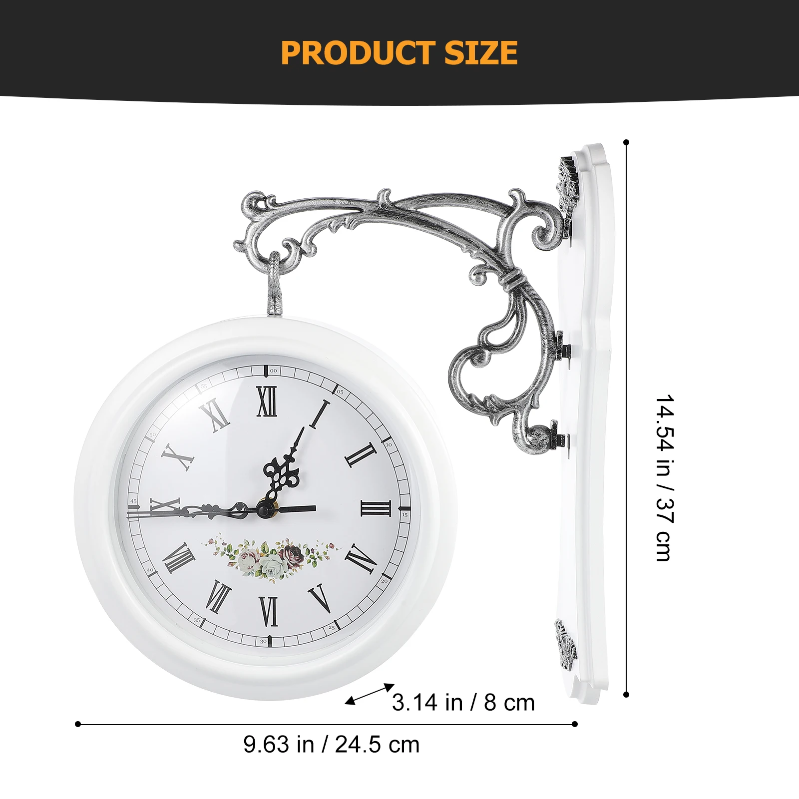 Double Sided Wall Clock Glass Silent Mountable Retro Degree Rotation Practical Bedroom Living Room Office
Double Sided Wall Clock Glass Silent Mountable Retro Degree Rotation Practical Bedroom Living Room Office