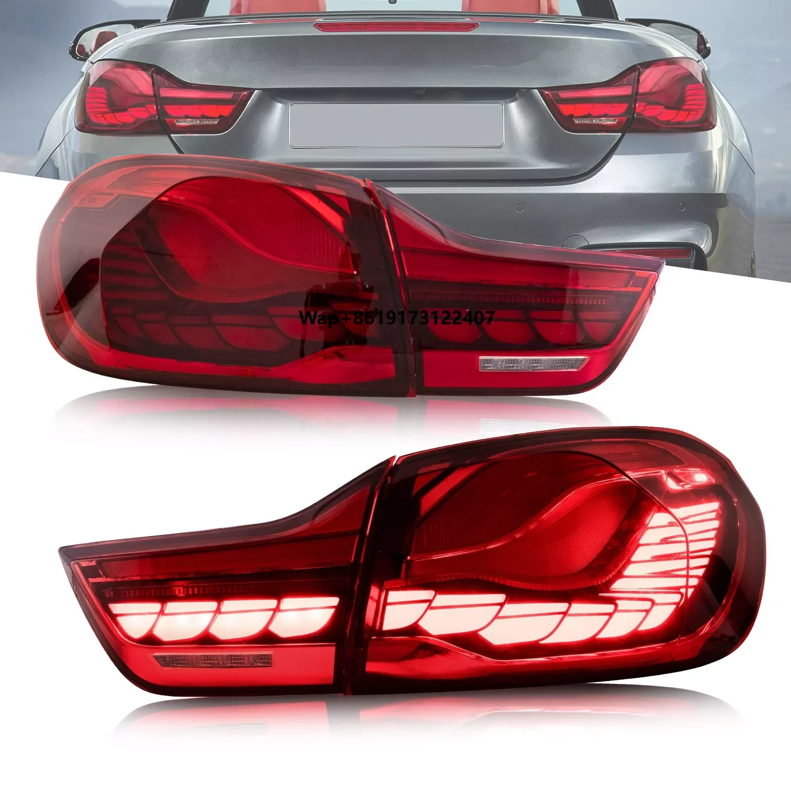 Pair Red LED Tail Light Assembly for 4 Series M4 F82 F83 F32 F33 F36 2014-2020 Rear Lamp Car Lights
Pair Red LED Tail Light Assembly for 4 Series M4 F82 F83 F32 F33 F36 2014-2020 Rear Lamp Car Lights