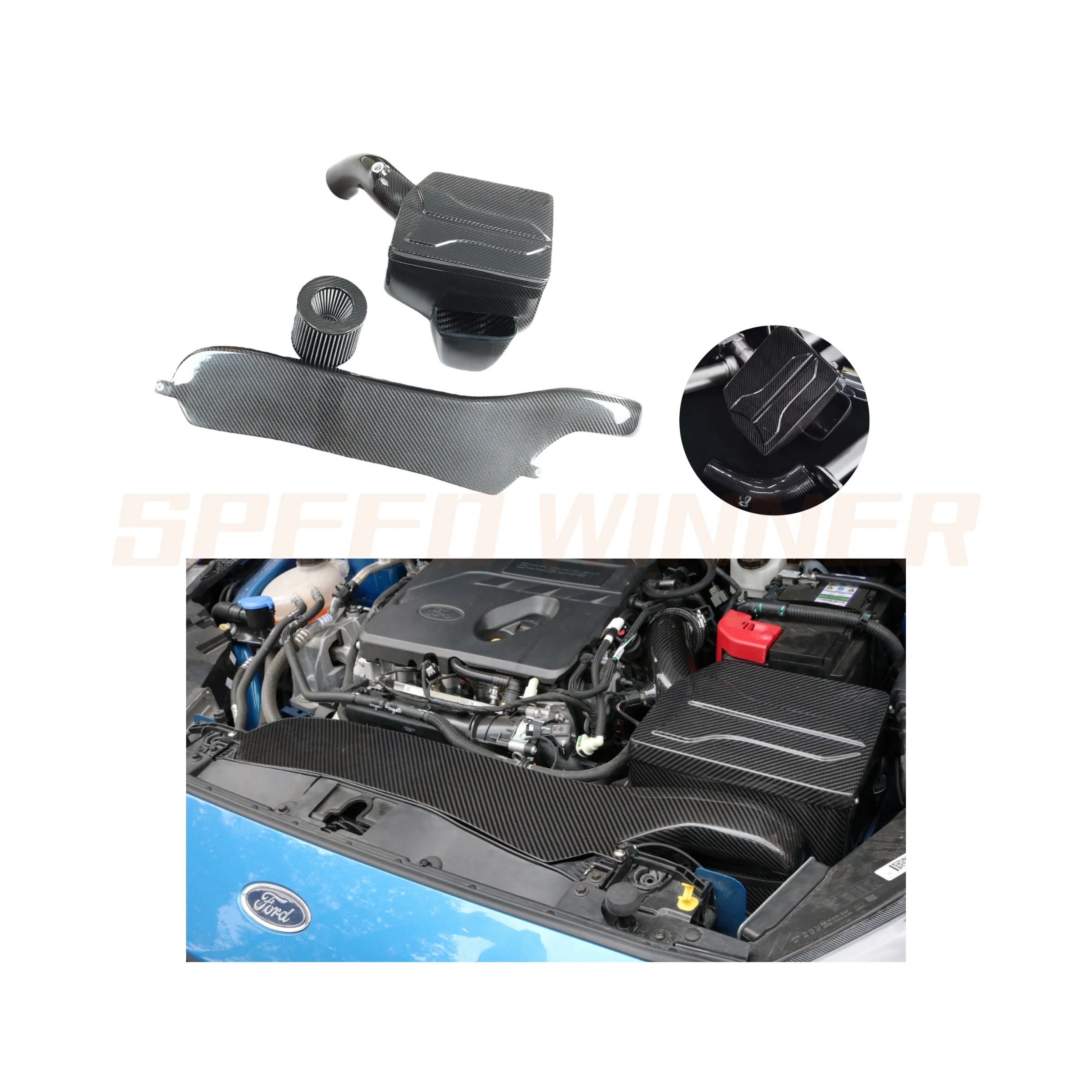 SpeedWinner 100% Dry Carbon Fiber Air Intake System for Ford Focus MK4 1.5T High Performance Air Intake Kit
SpeedWinner 100% Dry Carbon Fiber Air Intake System for Ford Focus MK4 1.5T High Performance Air Intake Kit