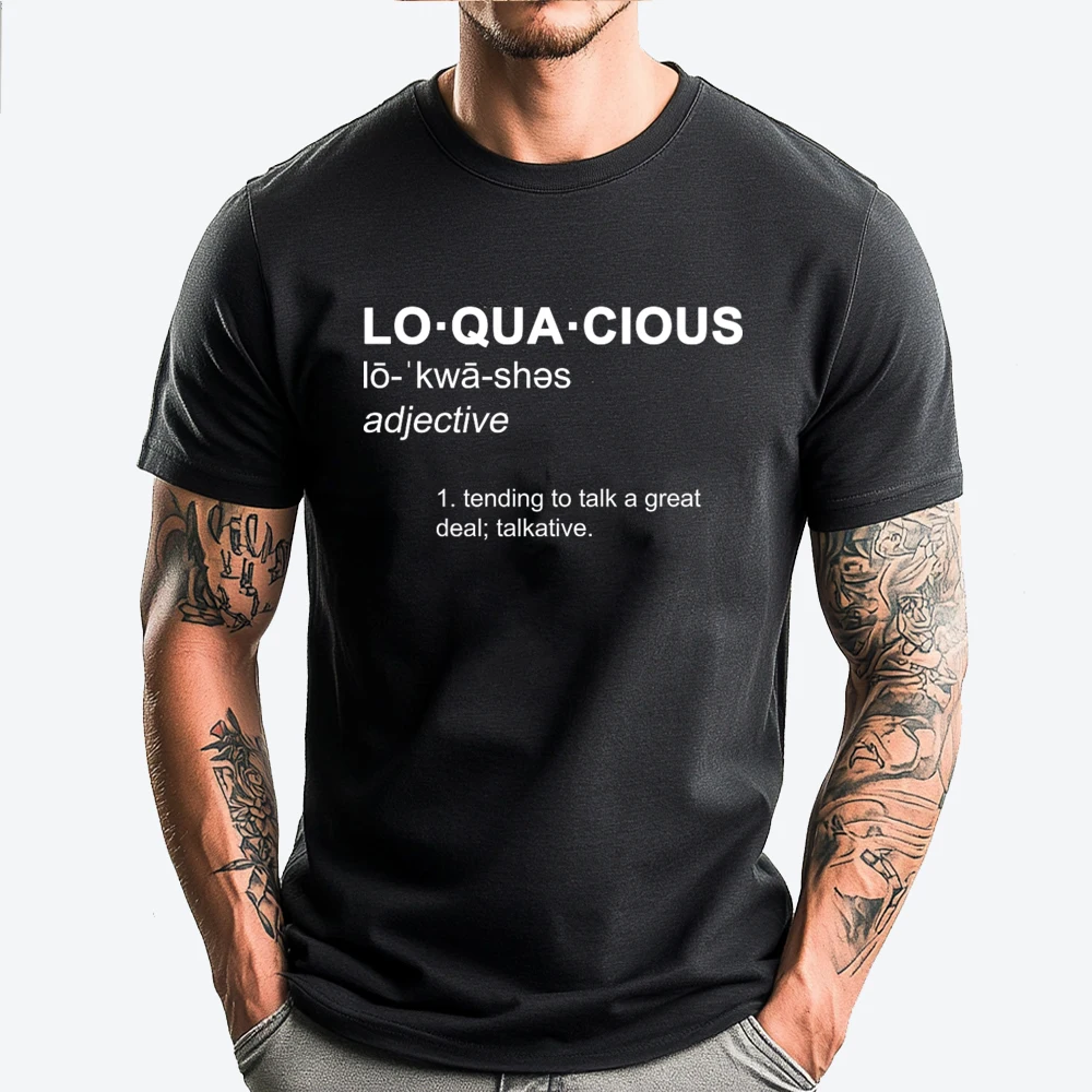 Loquacious Definition Full Of Excessive Talk Word Vocabulary Funny T Shirts Men Short Sleeve T-Shirt Men
Loquacious Definition Full Of Excessive Talk Word Vocabulary Funny T Shirts Men Short Sleeve T-Shirt Men