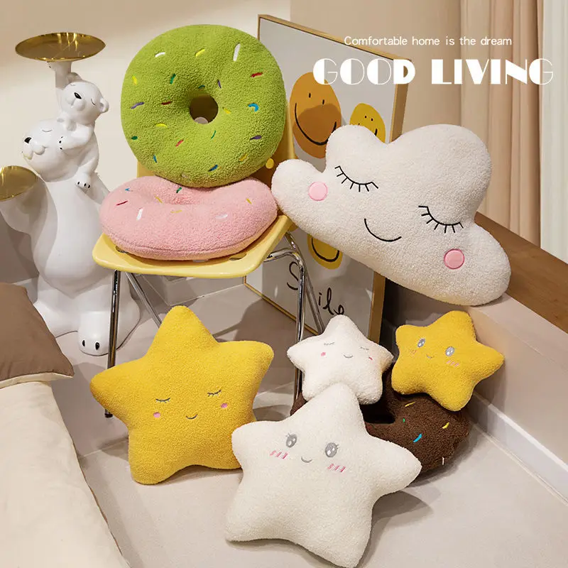 Doughnut Emoticon Pentagram Cushion, Hugging Waist, Leaning Against Stomach, Office Nap Pillow, Plush Toys
Doughnut Emoticon Pentagram Cushion, Hugging Waist, Leaning Against Stomach, Office Nap Pillow, Plush Toys