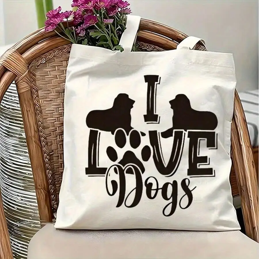 I Love Dogs Print Tote Bag For Pet Lovers Reusable Shopping Bag Casual Everyday Use
I Love Dogs Print Tote Bag For Pet Lovers Reusable Shopping Bag Casual Everyday Use