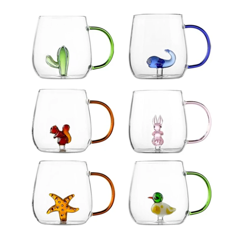 Three-dimensional heat-resistant glass with handle water cup coffee cup female summer cute couple office mug
Three-dimensional heat-resistant glass with handle water cup coffee cup female summer cute couple office mug