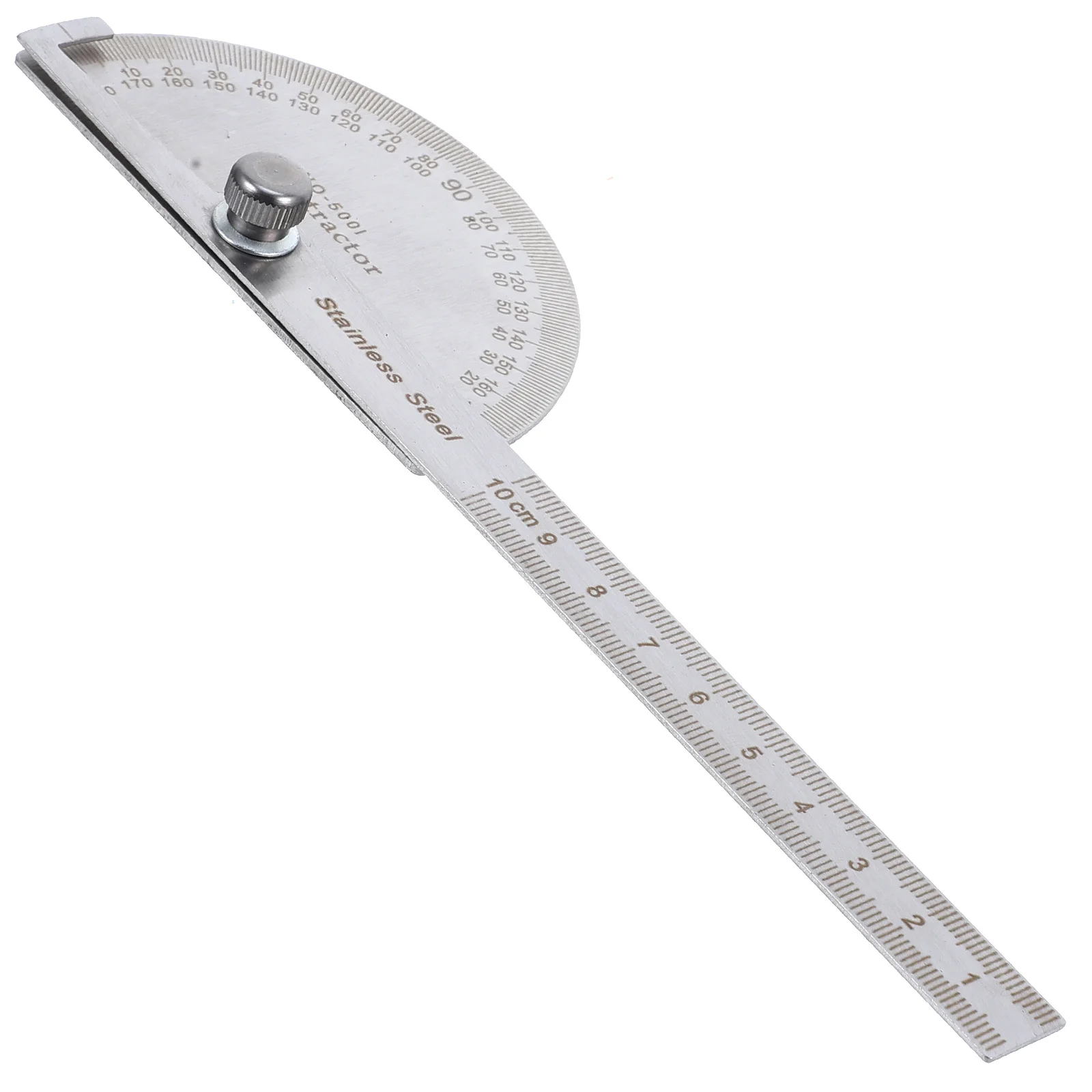 100mm Stainless Steel Protractor Round Head Multifunctional 180 Degree Angle Finder for Technical Drawing Homework Measuring
100mm Stainless Steel Protractor Round Head Multifunctional 180 Degree Angle Finder for Technical Drawing Homework Measuring