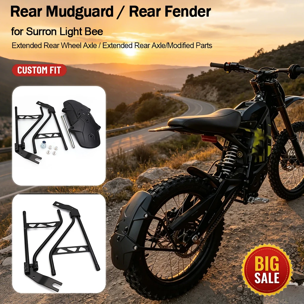 Rear Mudguard With Extended Rear Wheel Axle Accessories for Surron Light Bee X Electric Motorcycle Modified Parts
Rear Mudguard With Extended Rear Wheel Axle Accessories for Surron Light Bee X Electric Motorcycle Modified Parts