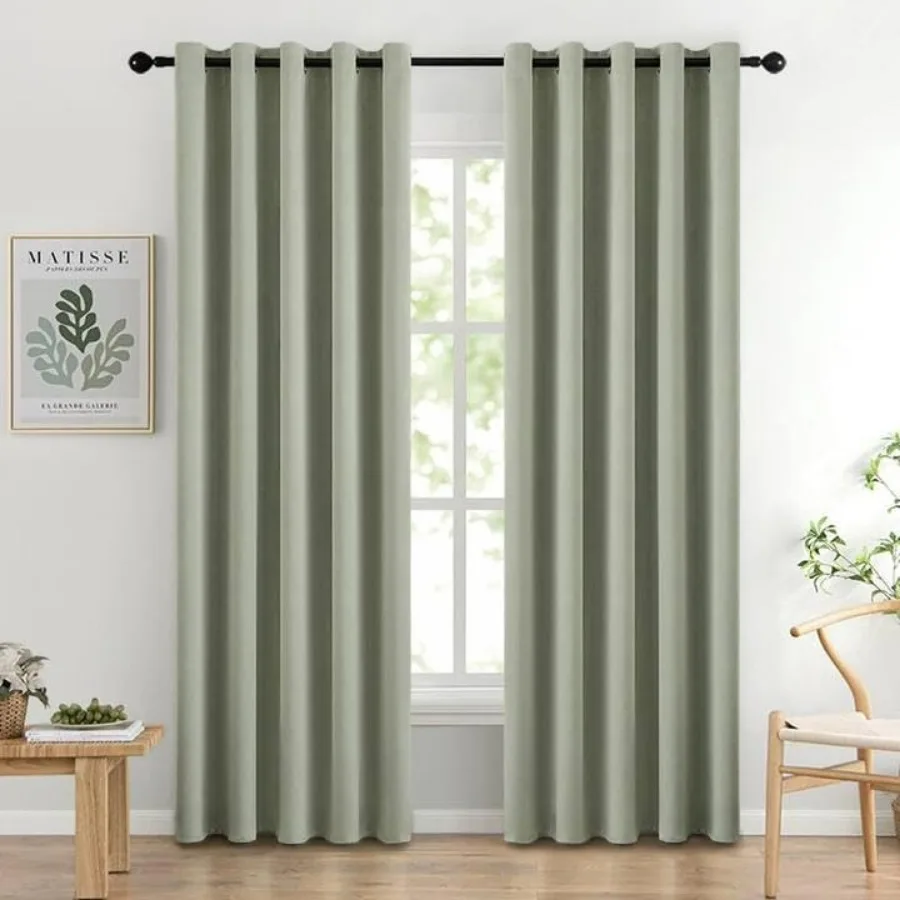 Room Darkening Curtains Thermal Insulated Drapes Solid Window Treatment Set Grommet Top Light Blocking out Curtain for Living R
Room Darkening Curtains Thermal Insulated Drapes Solid Window Treatment Set Grommet Top Light Blocking out Curtain for Living R