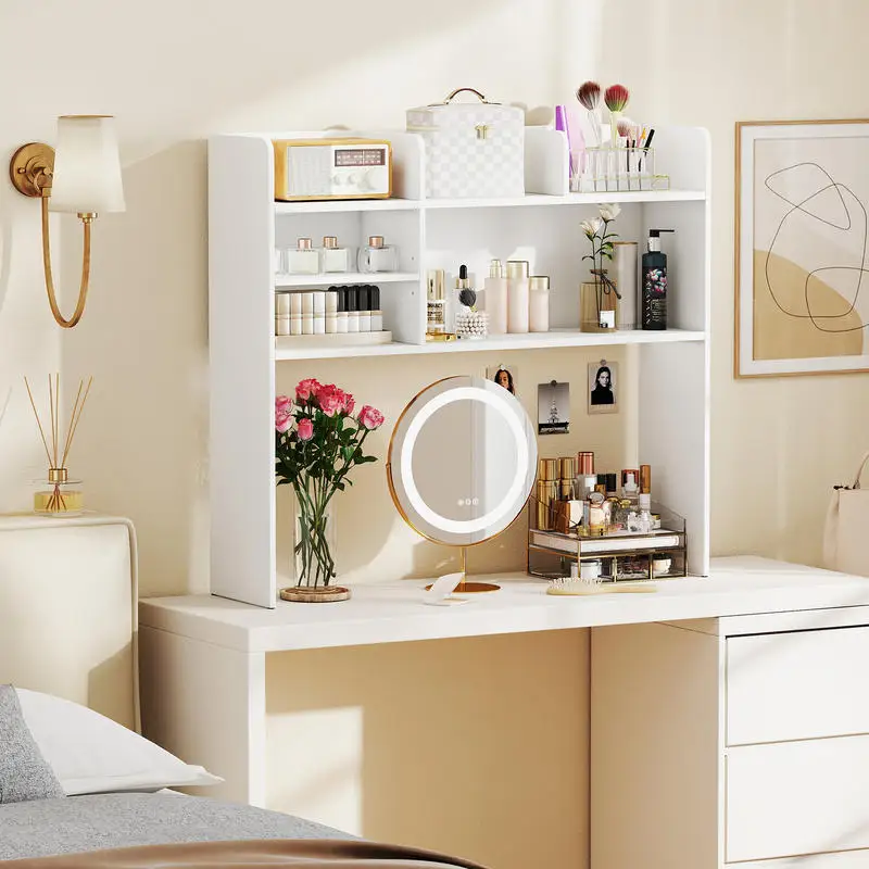 Desktop Bookshelf Countertop Storage Hutch with 6 Shelves-White
Desktop Bookshelf Countertop Storage Hutch with 6 Shelves-White