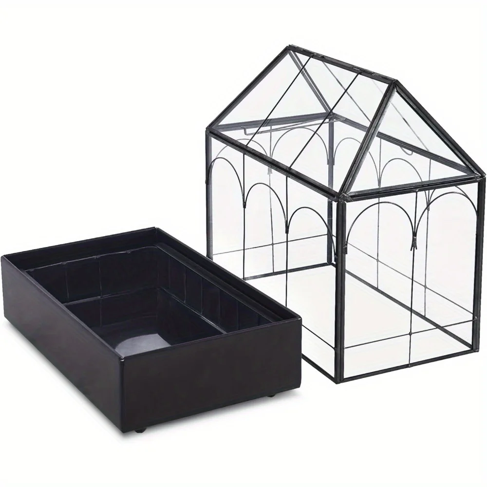 Glass Plant Terrarium with Lid & Tray - 9, 4x5, 7x11, 2 Inch Geometric Tabletop Greenhouse for Succulents, Orchids, Cacti
Glass Plant Terrarium with Lid & Tray - 9, 4x5, 7x11, 2 Inch Geometric Tabletop Greenhouse for Succulents, Orchids, Cacti