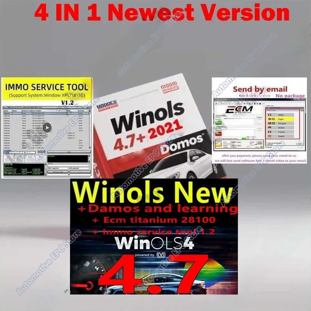 ECM TITANIUM 1.61 with 26100 + Winols 4.7 obd2 scanner Software ECU Programming Tool + 2021 Damos Files + Immo Service Tool V1.2
ECM TITANIUM 1.61 with 26100 + Winols 4.7 obd2 scanner Software ECU Programming Tool + 2021 Damos Files + Immo Service Tool V1.2