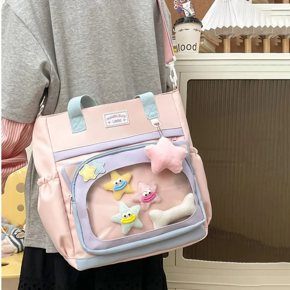 Lovely Japanese Style Transparent Itabag Large Capacity Harajuku Canvas Tote Bag Badge Display Casual JK Shoulder Bag Girls
Lovely Japanese Style Transparent Itabag Large Capacity Harajuku Canvas Tote Bag Badge Display Casual JK Shoulder Bag Girls