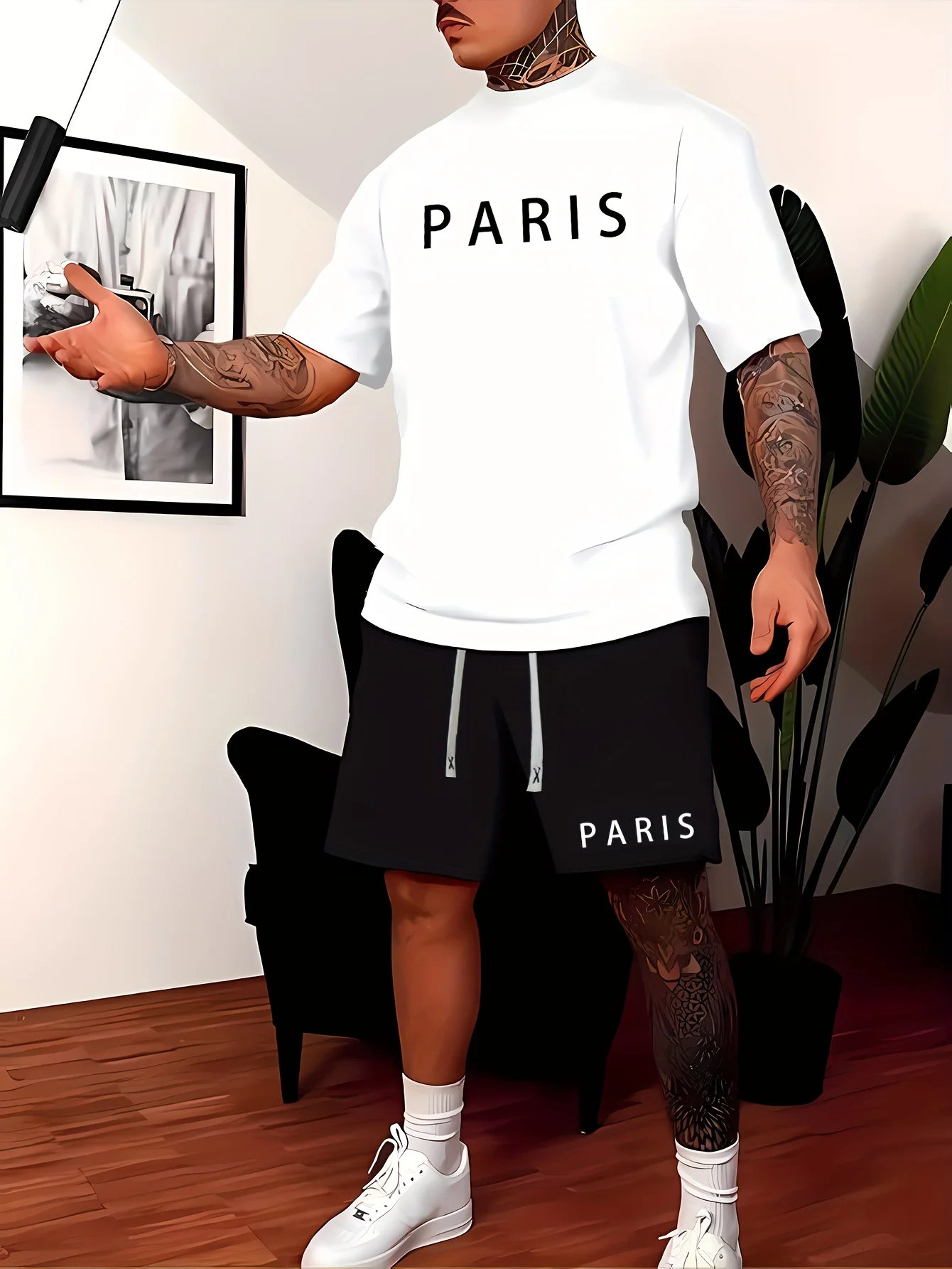 Summer New Arrival Men's Short-Sleeve Shirt and Beach Shorts Set Summer Fashion Comfortable Shorts Men's Casual Sportswear Set
Summer New Arrival Men's Short-Sleeve Shirt and Beach Shorts Set Summer Fashion Comfortable Shorts Men's Casual Sportswear Set