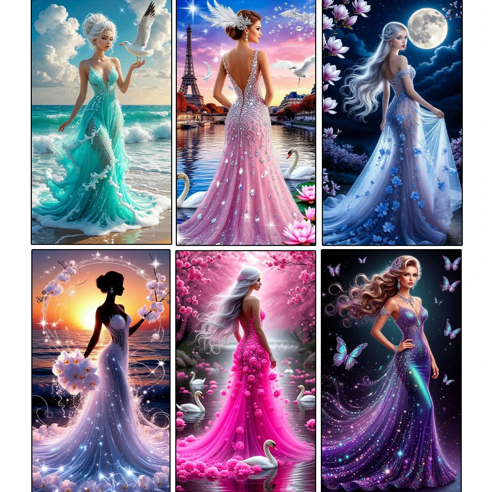 5D DIY Diamond Painting Dress Women's Flower Animal Cross Embroidery Set Portrait Fully Inlaid Diamond Embroidery Decoration 
5D DIY Diamond Painting Dress Women's Flower Animal Cross Embroidery Set Portrait Fully Inlaid Diamond Embroidery Decoration