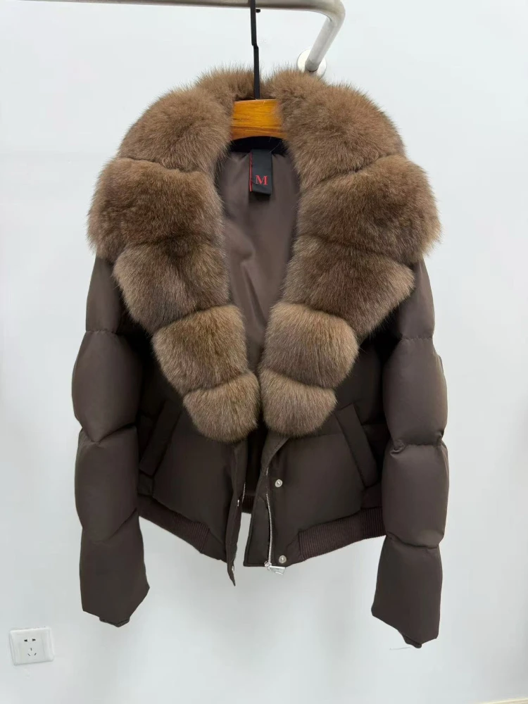 Goose Down Coat Streetwear Glossy Puffer Jacket Women 2026 Winter Loose Fit Down Coat Warm Winter Padding Jacket Real Fur Parker
Goose Down Coat Streetwear Glossy Puffer Jacket Women 2026 Winter Loose Fit Down Coat Warm Winter Padding Jacket Real Fur Parker
