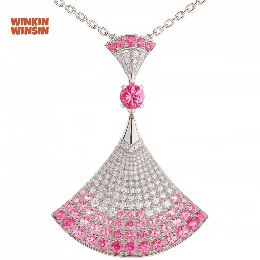 WINKIN WINSIN Brand MST 925 Sterling Silver Necklace Lab Grown High Carbon Diamond Fan Fine Pendant Necklaces Jewelry Women
WINKIN WINSIN Brand MST 925 Sterling Silver Necklace Lab Grown High Carbon Diamond Fan Fine Pendant Necklaces Jewelry Women