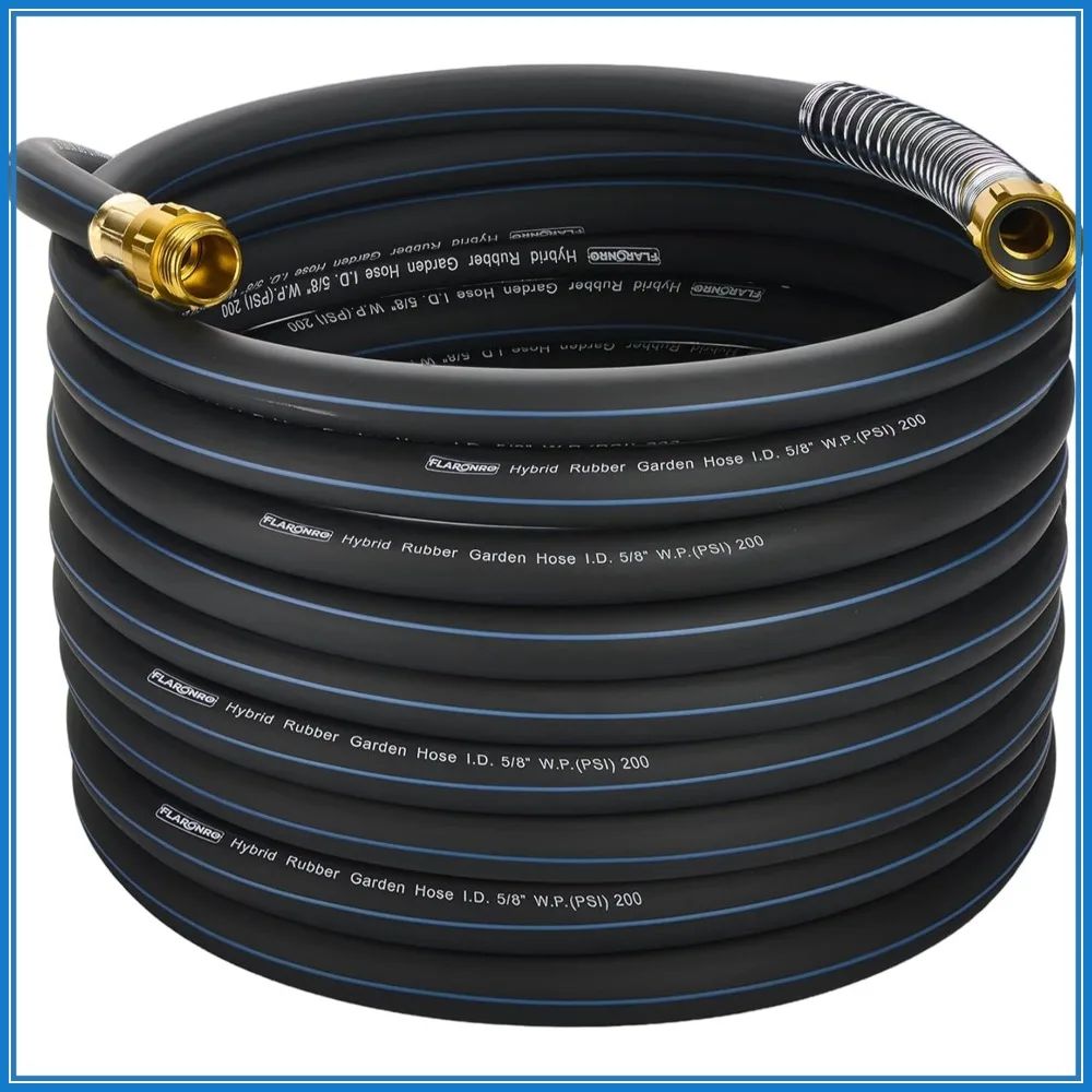 5/8 IN. × 75FT. Heavy Duty Hybrid Rubber Garden Hose, High Flow 5/8" I.D., Lightweight Water Hose for Irrigation
5/8 IN. × 75FT. Heavy Duty Hybrid Rubber Garden Hose, High Flow 5/8" I.D., Lightweight Water Hose for Irrigation