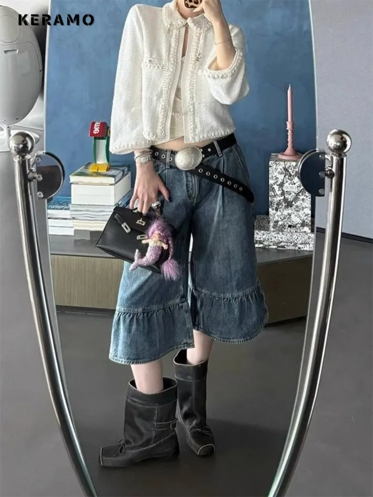 Women's Casual Harajuku Vintage Jeans 2025 Summer Y2K Baggy Denim Trouser Punk Street Aesthetic Style Calf Length Pants
Women's Casual Harajuku Vintage Jeans 2025 Summer Y2K Baggy Denim Trouser Punk Street Aesthetic Style Calf Length Pants