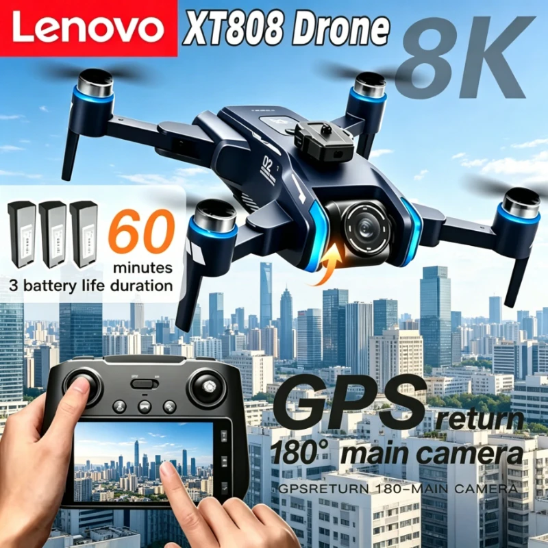 Lenovo T808max GPS Brushless Motor Drone Professional HD Dual Camera Dron 5G WIFI FPV Foldable RC Quadcopter Helicopter New
Lenovo T808max GPS Brushless Motor Drone Professional HD Dual Camera Dron 5G WIFI FPV Foldable RC Quadcopter Helicopter New