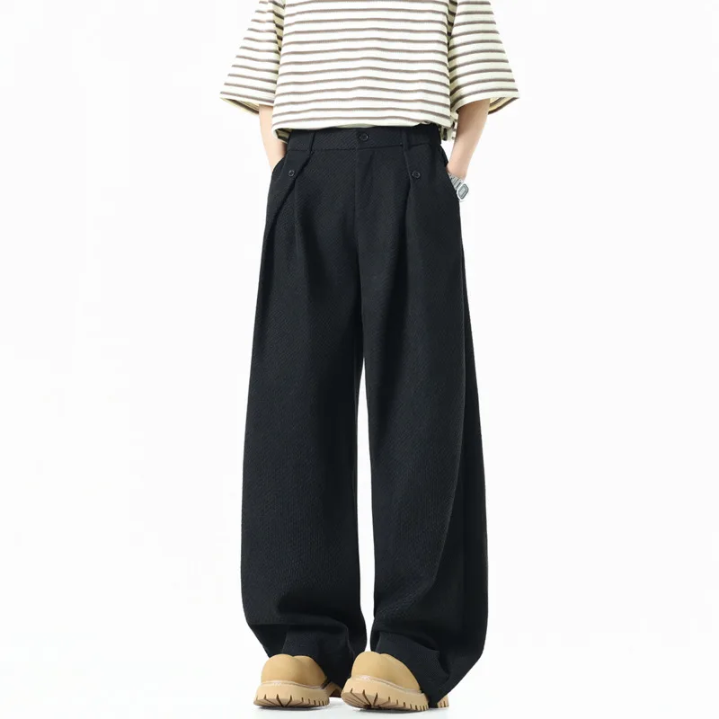 Brown Suit Pants Men Oversized Fashion Society Mens Black Dress Pants Korean Loose Wide Leg Pants Mens Office Formal Trousers
Brown Suit Pants Men Oversized Fashion Society Mens Black Dress Pants Korean Loose Wide Leg Pants Mens Office Formal Trousers