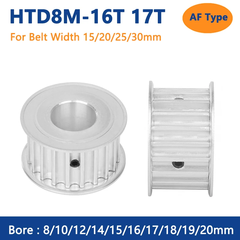 1pc 16 17 Teeth HTD8M Timing Pulley 16T 17T HTD 8M Synchronus Wheel Bore 8/10/12/14/15/16/17-20mm for Belt Width 15/20/25/30mm
1pc 16 17 Teeth HTD8M Timing Pulley 16T 17T HTD 8M Synchronus Wheel Bore 8/10/12/14/15/16/17-20mm for Belt Width 15/20/25/30mm